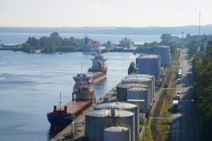 Lockage Kiel-Holtenau in the Kiel Canal