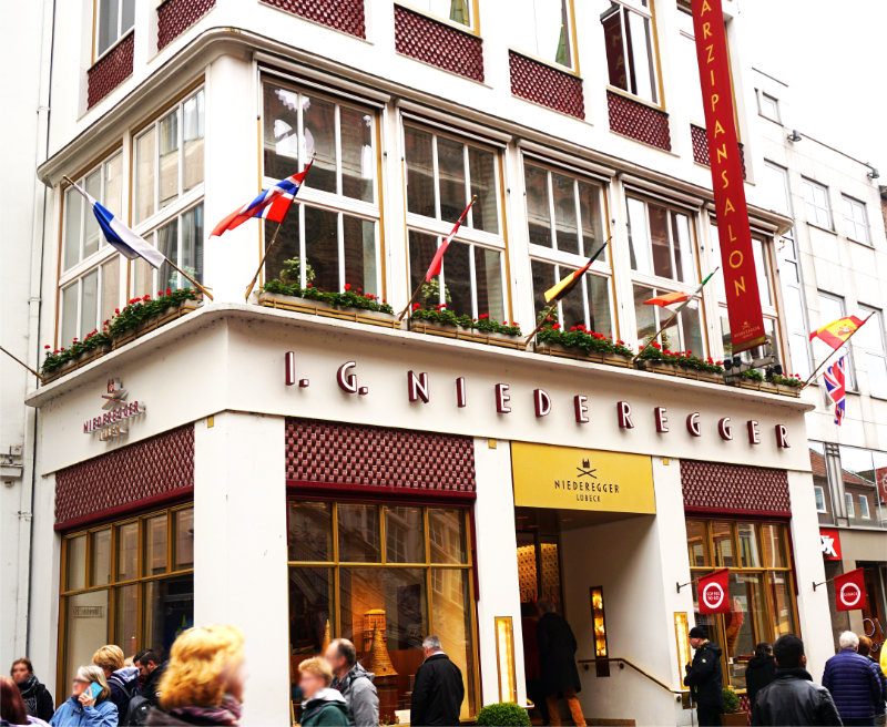 famous marzipan store in Lübeck