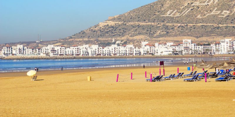 leerer Strand in Agadir