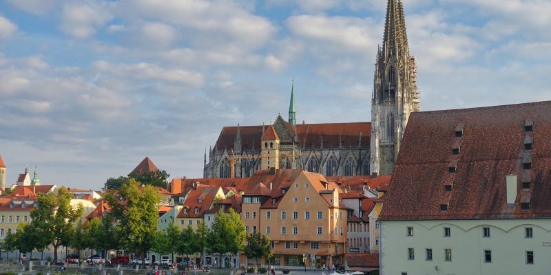 Blick zum Dom von Regensburg