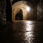 Deep cellar Merseburg - on the way in medieval cellar vaults