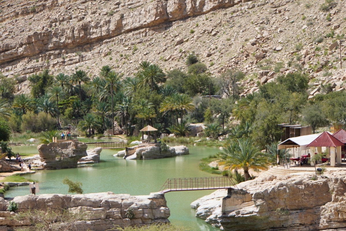 Wadi Bani Khalid - freshwater pools in a green oasis